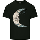 Steampunk Moon Skull Kids T-Shirt Childrens Black