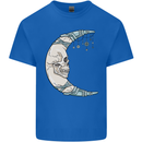 Steampunk Moon Skull Kids T-Shirt Childrens Royal Blue