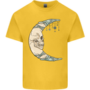 Steampunk Moon Skull Kids T-Shirt Childrens Yellow