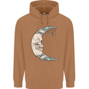 Steampunk Moon Skull Mens 80% Cotton Hoodie Caramel Latte