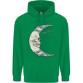 Steampunk Moon Skull Mens 80% Cotton Hoodie Irish Green