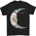 Steampunk Moon Skull Mens T-Shirt Cotton Gildan Black