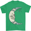 Steampunk Moon Skull Mens T-Shirt Cotton Gildan Irish Green