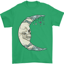 Steampunk Moon Skull Mens T-Shirt Cotton Gildan Irish Green