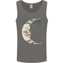 Steampunk Moon Skull Mens Vest Tank Top Charcoal
