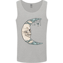 Steampunk Moon Skull Mens Vest Tank Top Sports Grey