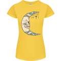 Steampunk Moon Skull Womens Petite Cut T-Shirt Yellow