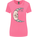 Steampunk Moon Skull Womens Wider Cut T-Shirt Azalea