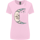 Steampunk Moon Skull Womens Wider Cut T-Shirt Light Pink