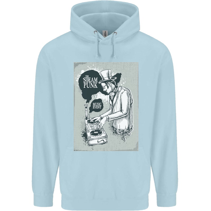 Steampunk Music Event Childrens Kids Hoodie Light Blue