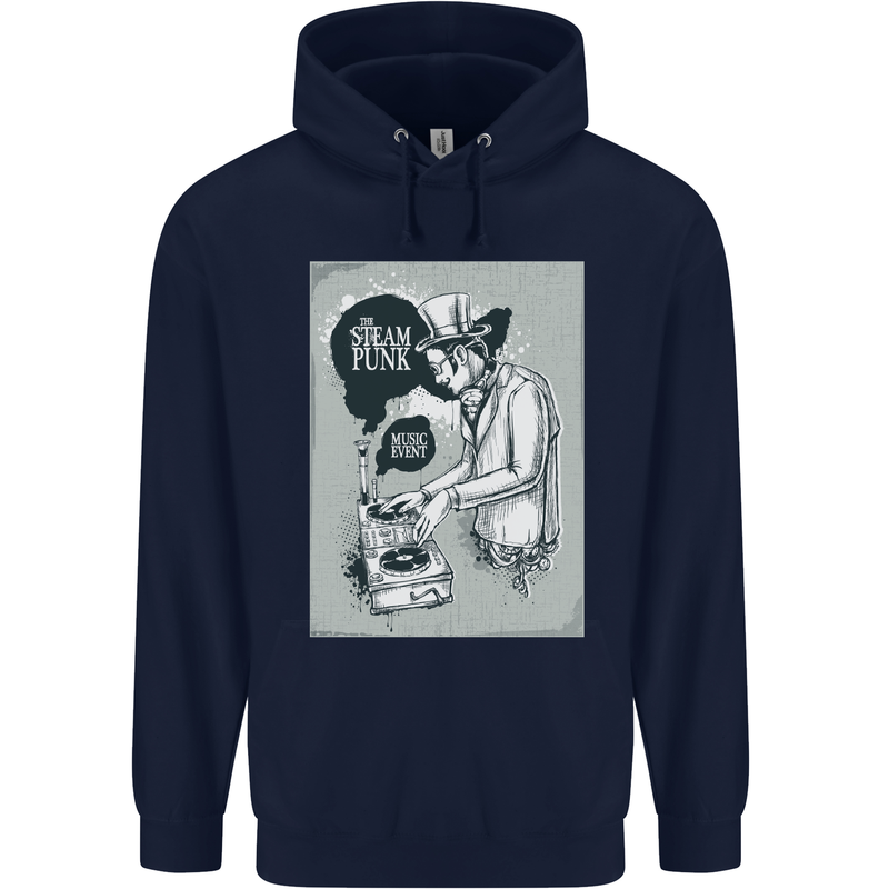 Steampunk Music Event Childrens Kids Hoodie Navy Blue