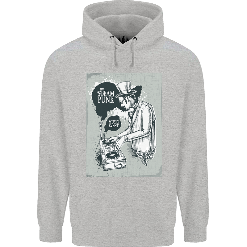 Steampunk Music Event Childrens Kids Hoodie Sports Grey