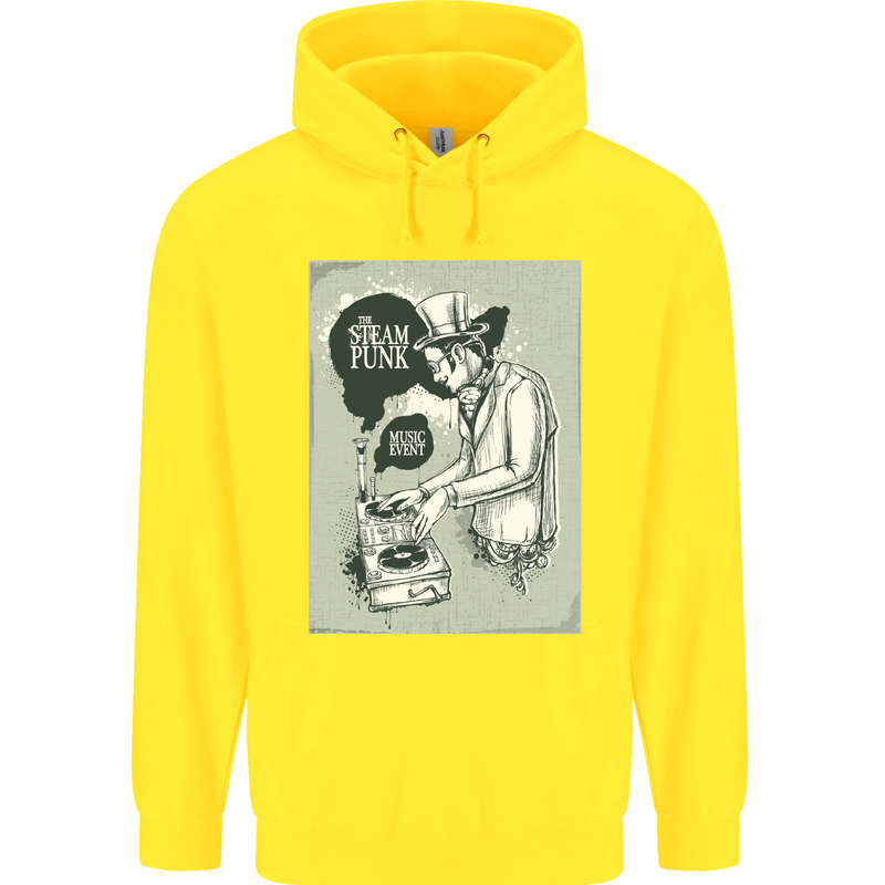 Steampunk Music Event Childrens Kids Hoodie Yellow