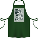 Steampunk Music Event Cotton Apron 100% Organic Forest Green