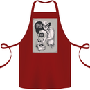 Steampunk Music Event Cotton Apron 100% Organic Maroon