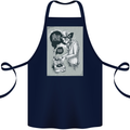 Steampunk Music Event Cotton Apron 100% Organic Navy Blue