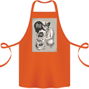 Steampunk Music Event Cotton Apron 100% Organic Orange