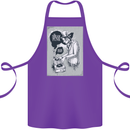 Steampunk Music Event Cotton Apron 100% Organic Purple