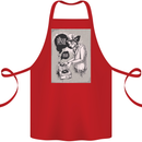 Steampunk Music Event Cotton Apron 100% Organic Red