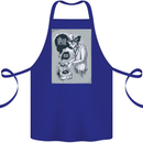 Steampunk Music Event Cotton Apron 100% Organic Royal Blue