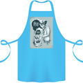 Steampunk Music Event Cotton Apron 100% Organic Turquoise