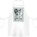 Steampunk Music Event Cotton Apron 100% Organic White