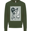 Steampunk Music Event Kids Sweatshirt Jumper Forest Green