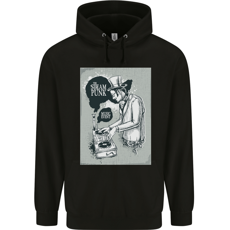 Steampunk Music Event Mens 80% Cotton Hoodie Black