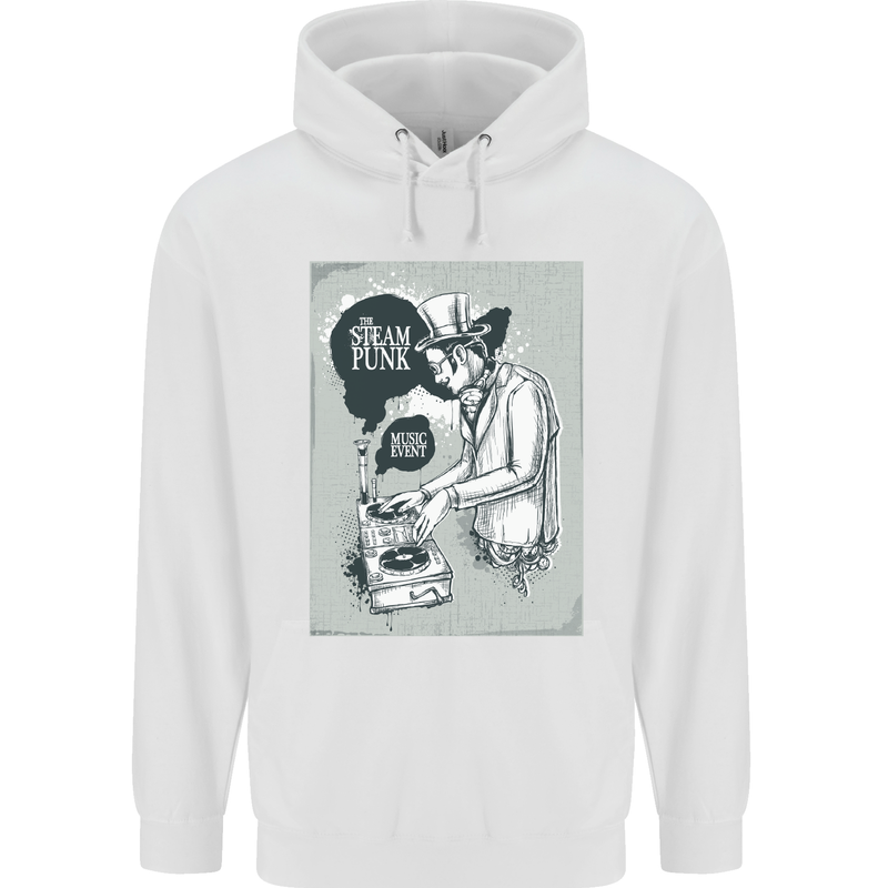 Steampunk Music Event Mens 80% Cotton Hoodie White