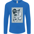 Steampunk Music Event Mens Long Sleeve T-Shirt Royal Blue