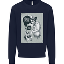 Steampunk Music Event Mens Sweatshirt Jumper Navy Blue