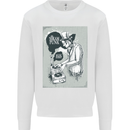 Steampunk Music Event Mens Sweatshirt Jumper White