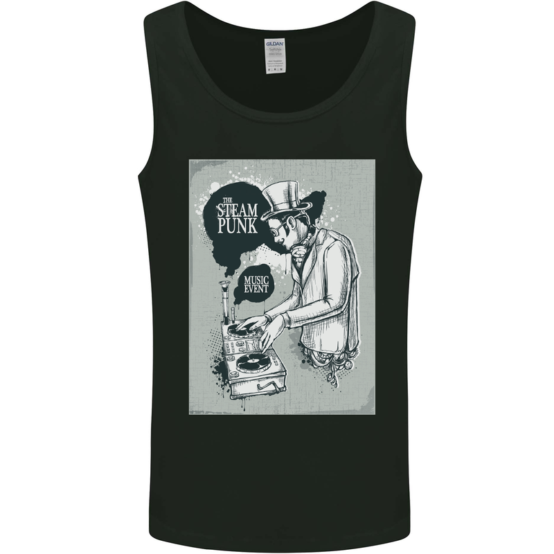 Steampunk Music Event Mens Vest Tank Top Black