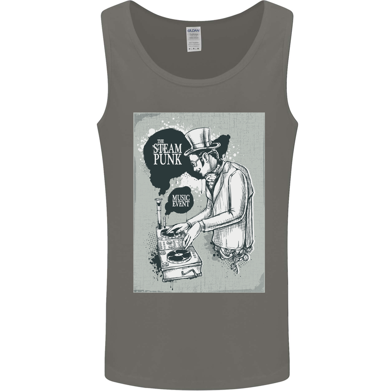 Steampunk Music Event Mens Vest Tank Top Charcoal
