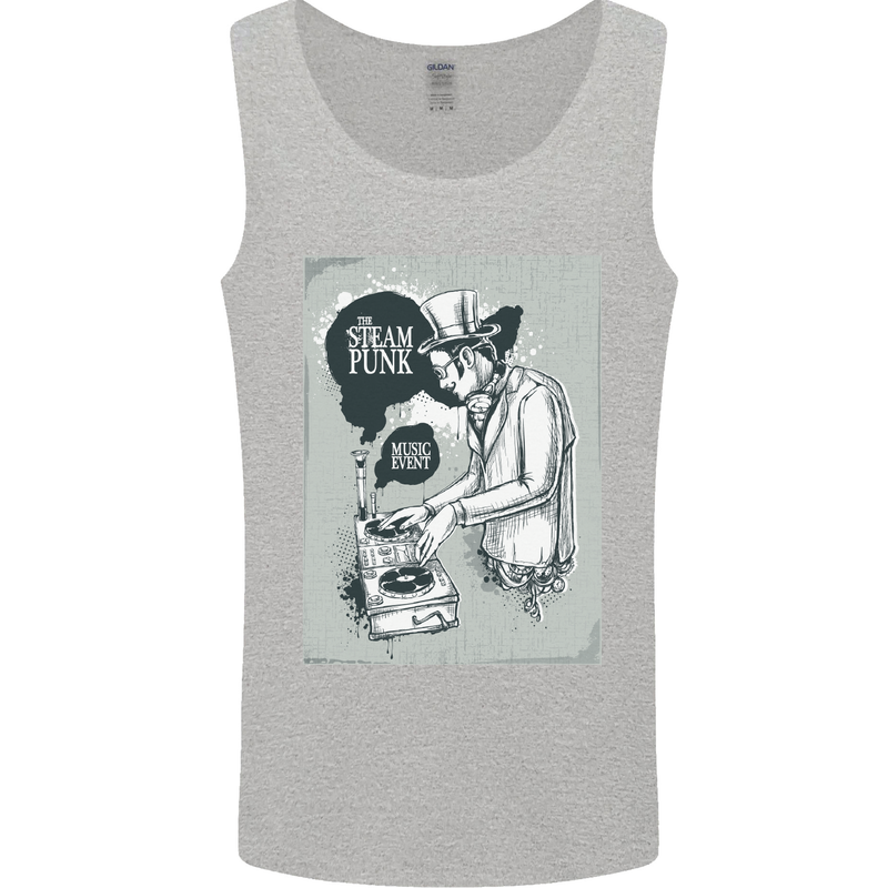 Steampunk Music Event Mens Vest Tank Top Sports Grey