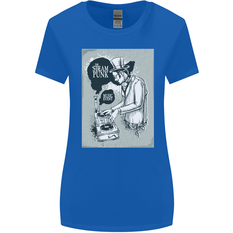 Steampunk Music Event Womens Wider Cut T-Shirt Royal Blue