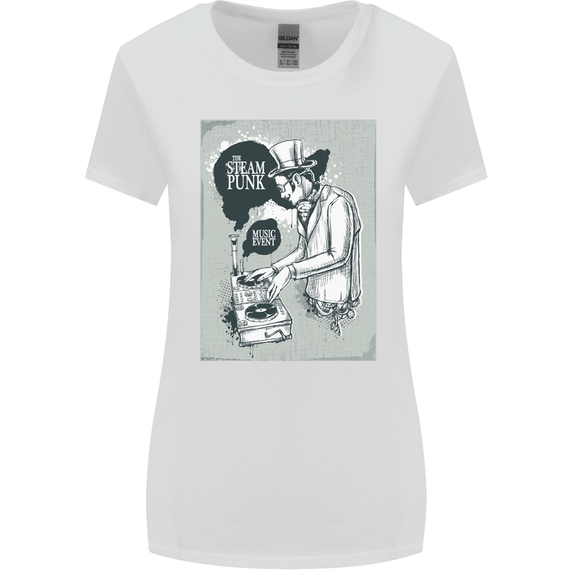 Steampunk Music Event Womens Wider Cut T-Shirt White