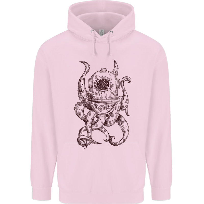 Steampunk Octopus Kraken Cthulhu Childrens Kids Hoodie Light Pink