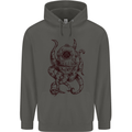 Steampunk Octopus Kraken Cthulhu Childrens Kids Hoodie Storm Grey