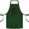 Steampunk Octopus Kraken Cthulhu Cotton Apron 100% Organic Forest Green