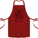 Steampunk Octopus Kraken Cthulhu Cotton Apron 100% Organic Maroon