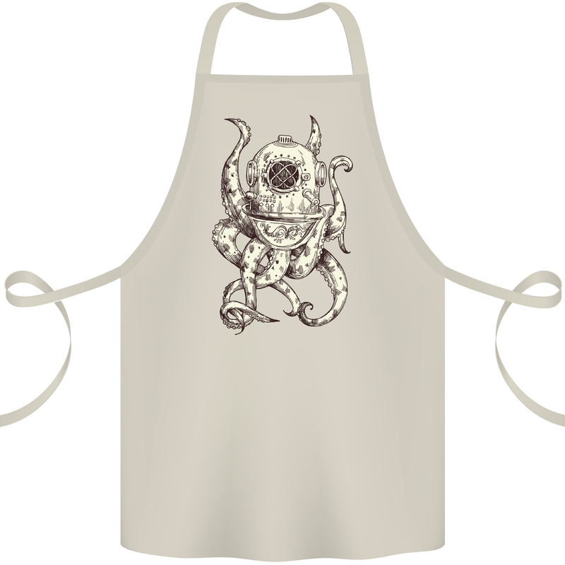 Steampunk Octopus Kraken Cthulhu Cotton Apron 100% Organic Natural