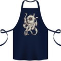 Steampunk Octopus Kraken Cthulhu Cotton Apron 100% Organic Navy Blue