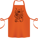 Steampunk Octopus Kraken Cthulhu Cotton Apron 100% Organic Orange