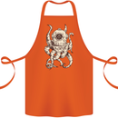 Steampunk Octopus Kraken Cthulhu Cotton Apron 100% Organic Orange
