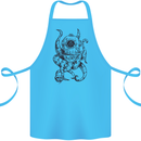 Steampunk Octopus Kraken Cthulhu Cotton Apron 100% Organic Turquoise