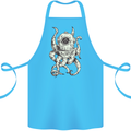 Steampunk Octopus Kraken Cthulhu Cotton Apron 100% Organic Turquoise