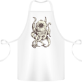 Steampunk Octopus Kraken Cthulhu Cotton Apron 100% Organic White
