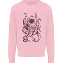 Steampunk Octopus Kraken Cthulhu Kids Sweatshirt Jumper Light Pink