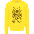Steampunk Octopus Kraken Cthulhu Kids Sweatshirt Jumper Yellow